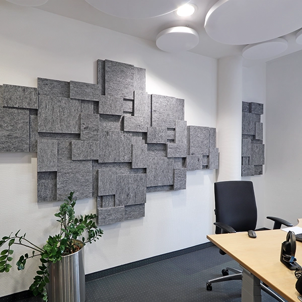 Wandakustikelemente in einem Büro bei Raiffeisen Hessen Nord