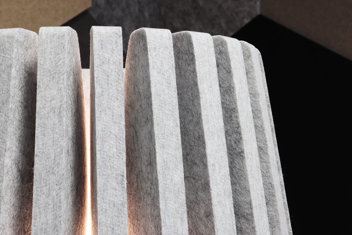 Detail akustisches Mobiliar Lampe